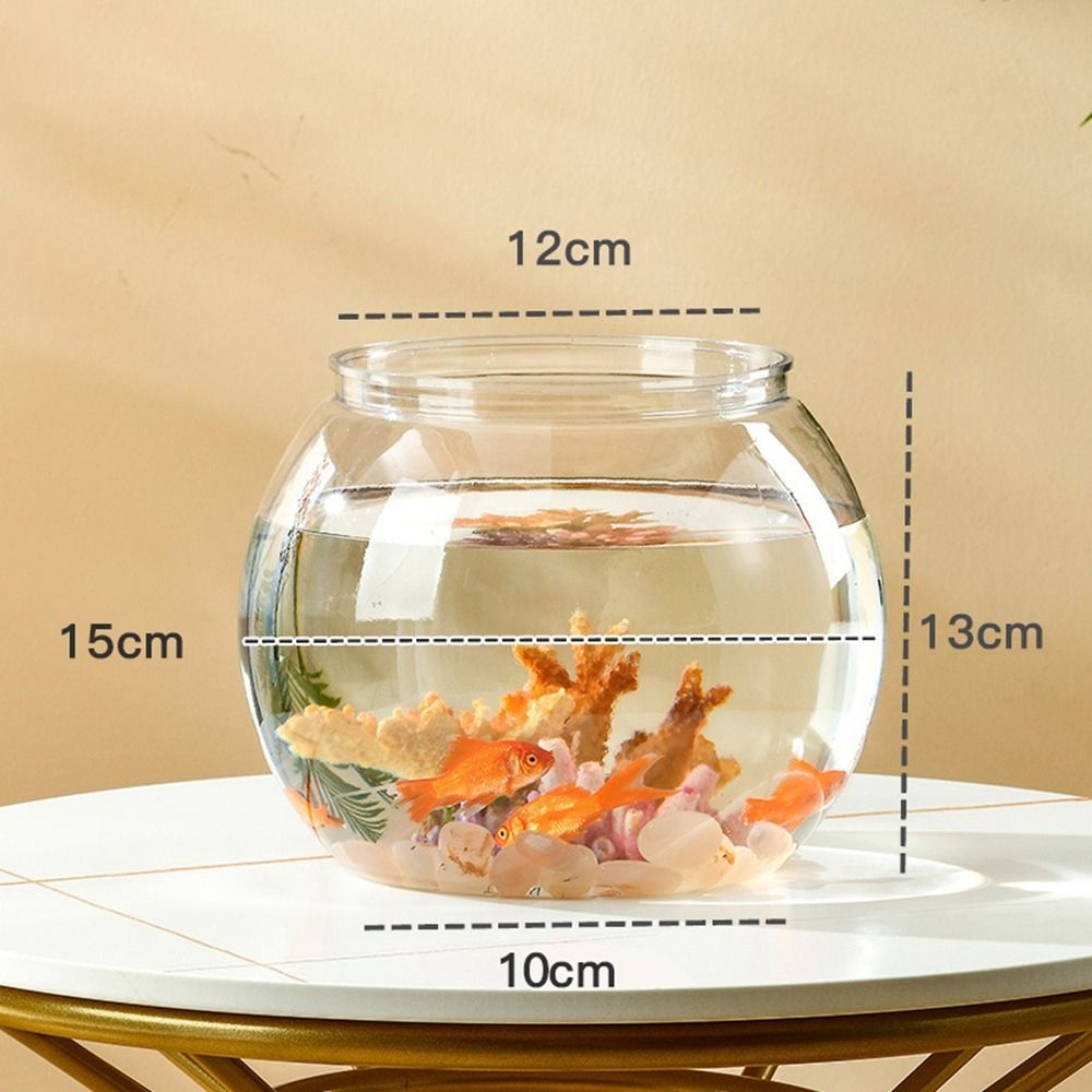 Aquarium Fish Names - Acquario da tavolo rotondo trasparente in