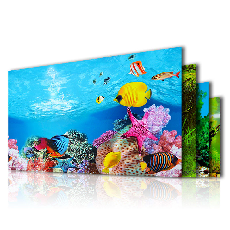 Aquarium Fish Wallpaper Hd - Adesivo sfondo acquario pittura immagine autoadesiva
