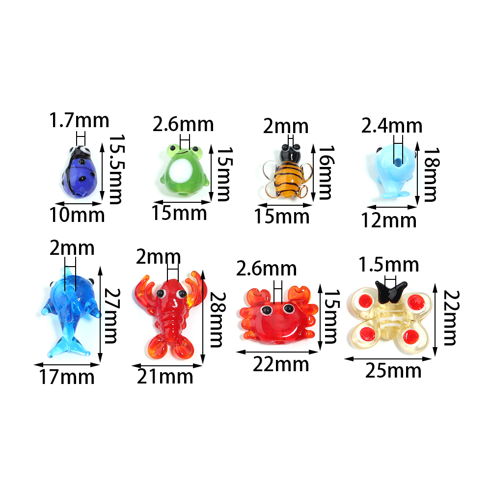 2 pz ciondolo in vetro animale - Aquarium Fish Small recensione e prezzo