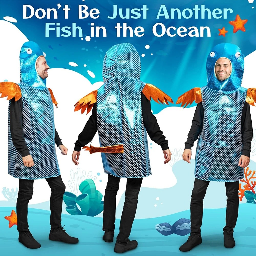 Costume da Pesce Blu Lucido co - Aquarium Fish Yellow recensione e prezzo