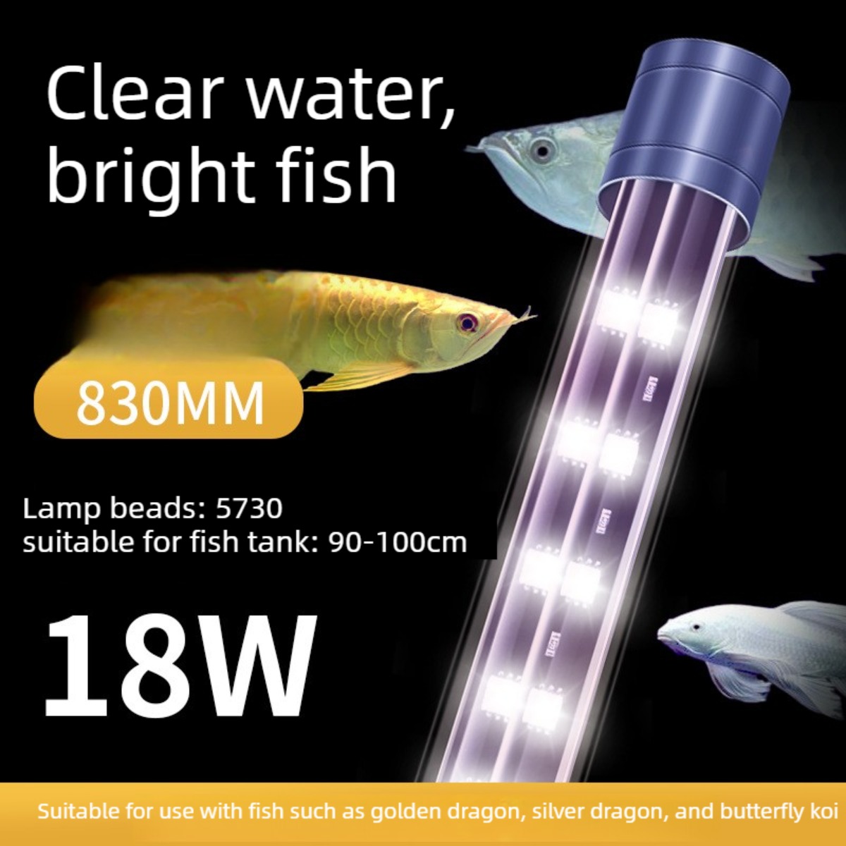 Luce LED per Acquario 32.7'',  - Aquarium Fish Yellow recensione e prezzo
