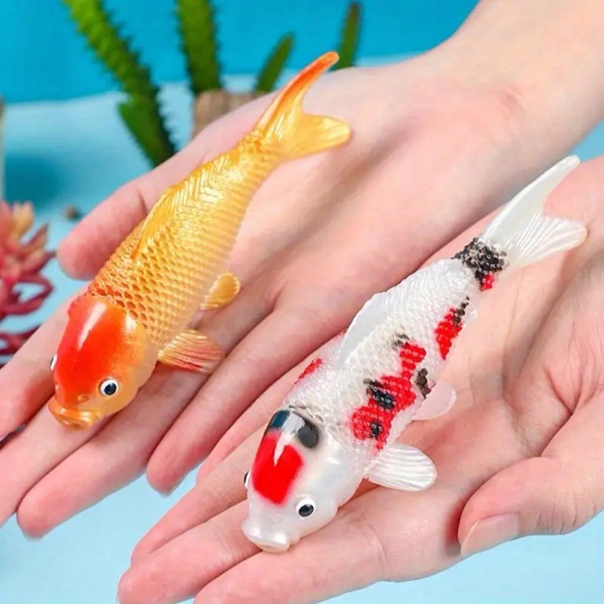 2 pezzi di pesci koi artificia - Aquarium Fish Yellow recensione e prezzo
