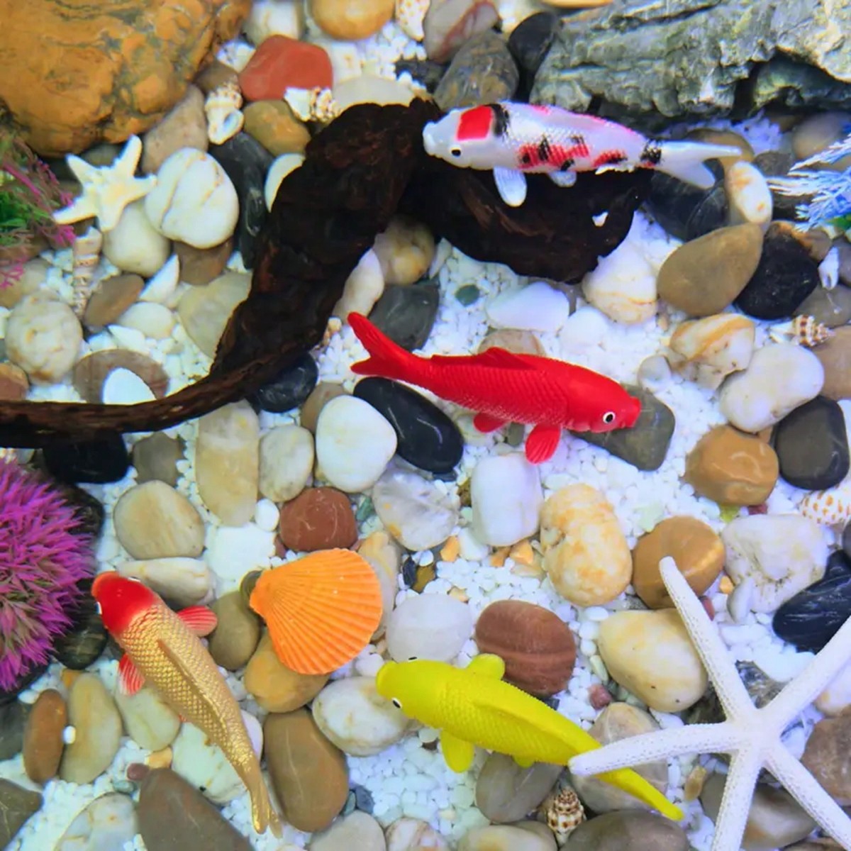 2 pezzi di pesci koi artificia - Aquarium Fish Yellow recensione e prezzo